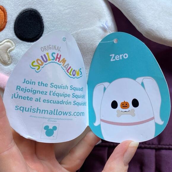 Squishmallows 2024 Zero Nightmare Before Christmas Dog Plush Toy NEW RARE Bone - Picture 8 of 10